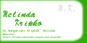 melinda kripko business card